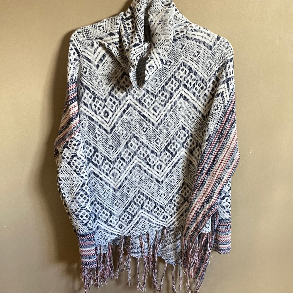 Mossimo high low knit cowl neck sweater (large)